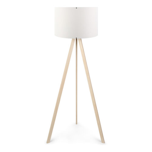 Φωτιστικό δαπέδου Rosling Megapap Mdf/ύφασμα Pvc χρώμα φυσικό/λευκό 38x21x140εκ. - GP029-0001,1