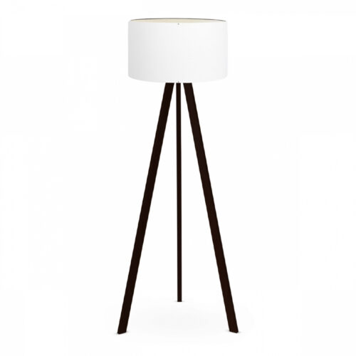 Φωτιστικό δαπέδου Rosling Megapap Mdf/ύφασμα Pvc χρώμα μαύρο - λευκό 38x38x140εκ. - GP029-0001,20