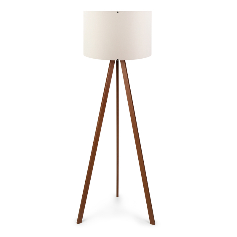 Φωτιστικό δαπέδου Rosling Megapap Mdf/ύφασμα Pvc χρώμα καρυδί/μπεζ 38x21x140εκ. - GP029-0001,3