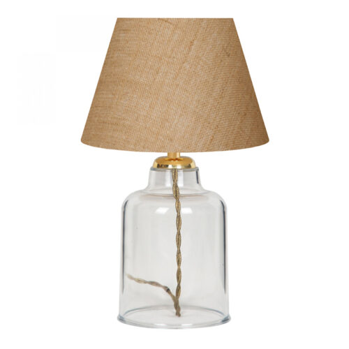 Φωτιστικό επιτραπέζιο Atkinson Megapap ύφασμα/πλαστικό χρώμα καφέ/χρυσό 22x14x30εκ. - GP029-0009,2