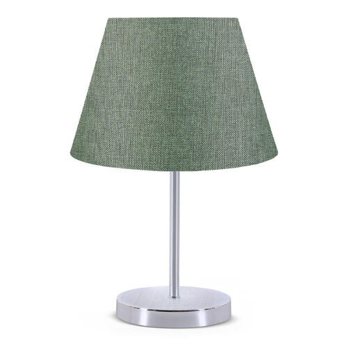 Φωτιστικό επιτραπέζιο Jules Megapap ύφασμα Pvc χρώμα κυπαρισσί/ασημί 22x17x37εκ. - GP029-0021,1