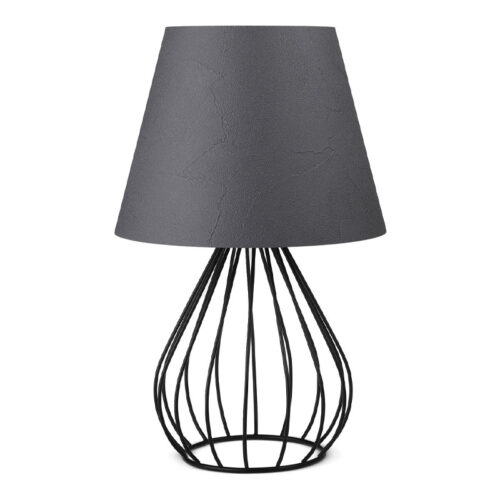 Φωτιστικό επιτραπέζιο Akerlind Megapap ύφασμα Pvc/μέταλλο χρώμα ανθρακί/μαύρο 22x17x36εκ. - GP029-0029,2