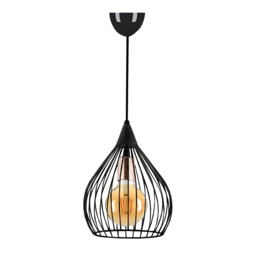 Φωτιστικό οροφής Koert Megapap μεταλλικό μονόφωτο χρώμα μαύρο 25x30x70εκ. - GP029-0041,1