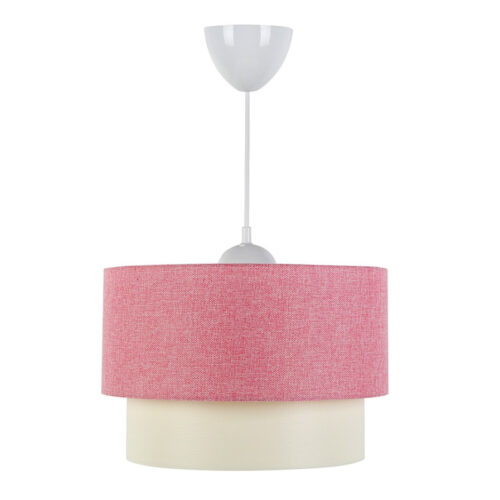 Φωτιστικό οροφής Whitehouse Megapap υφασμάτινο μονόφωτο χρώμα ροζ 30x20x55εκ. - GP029-0049,6