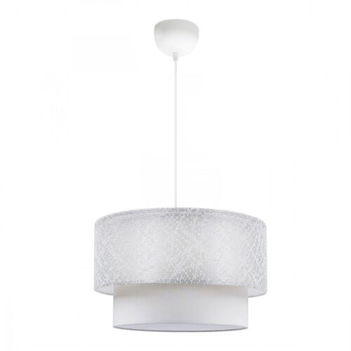 Φωτιστικό οροφής Barnhart Megapap υφασμάτινο μονόφωτο χρώμα λευκό 30x30x70εκ. - GP029-0050,4