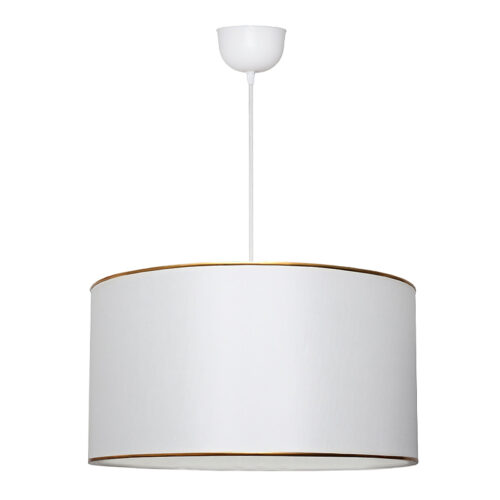 Φωτιστικό οροφής Alloy Megapap υφασμάτινο μονόφωτο χρώμα λευκό 38x20x70εκ. - GP029-0052,1