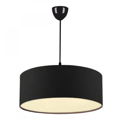 Φωτιστικό οροφής Monahan Megapap υφασμάτινο μονόφωτο χρώμα μαύρο 38x21x70εκ. - GP029-0053,4
