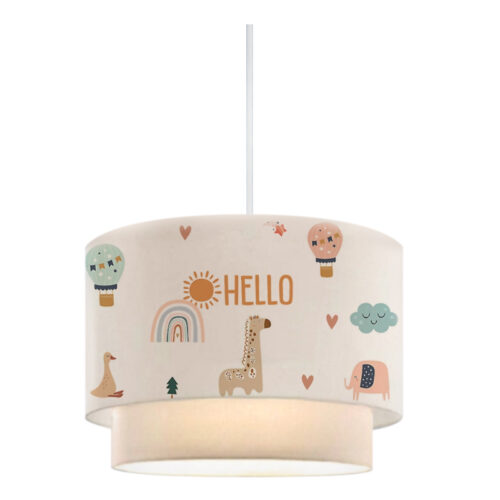 Φωτιστικό οροφής Goofy Megapap υφασμάτινο μονόφωτο με χαριτωμένα ζωάκια 30x20x70εκ. - GP029-0058,9