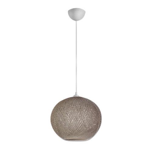 Φωτιστικό οροφής Gibson Megapap από σχοινί μονόφωτο χρώμα μόκα 30x23x70εκ. - GP029-0066,3