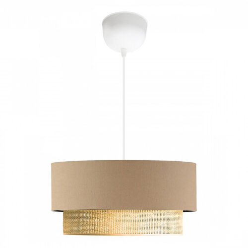 Φωτιστικό οροφής Lucifer Megapap E27 υφασμάτινο μονόφωτο χρώμα μπεζ 30x15x70εκ. - GP029-0078,3