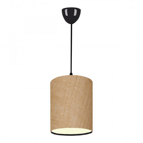 Φωτιστικό οροφής Layla Megapap Ε27 υφασμάτινο μονόφωτο χρώμα μπεζ 19x25x70εκ. - GP029-0082,1
