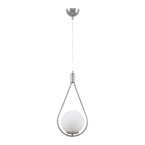 Φωτιστικό οροφής Shemesh Megapap E27  μεταλλικό μονόφωτο χρώμα ασημί 20x20x85εκ. - GP030-0006,1