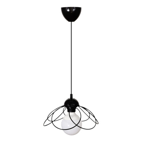 Φωτιστικό οροφής Zufash Megapap E14 μεταλλικό μονόφωτο χρώμα μαύρο 25x25x60εκ. - GP030-0016,2