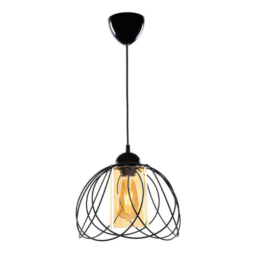 Φωτιστικό οροφής Abilene Megapap E27 μεταλλικό μονόφωτο χρώμα μαύρο 26x26x68εκ. - GP030-0030,1