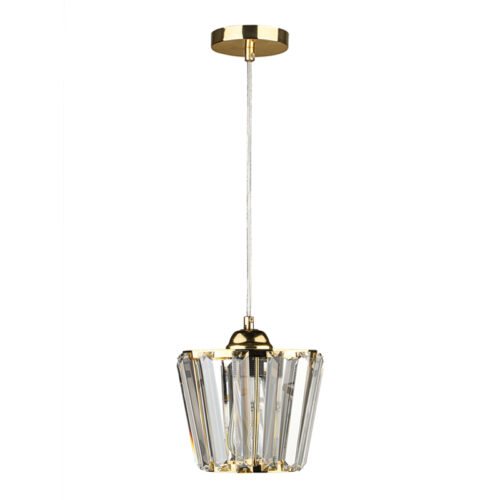 Φωτιστικό οροφής Neva Megapap E27 γυάλινο μονόφωτο χρώμα χρυσό 20x20x70εκ. - GP030-0083,2