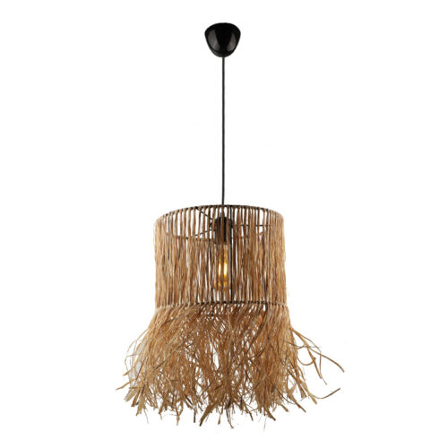 Φωτιστικό οροφής Biga Megapap E27 από σιζάλ μονόφωτο χρώμα φυσικό 30x30x90εκ. - GP030-0098,1