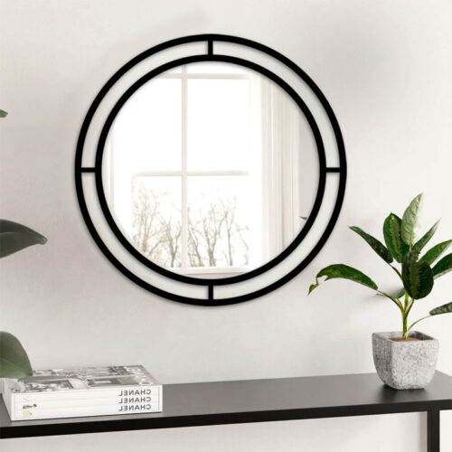 Καθρέφτης τοίχου Bubble Megapap αλουμινίου χρώμα μαύρο 57x2x57εκ. - GP037-0002,1