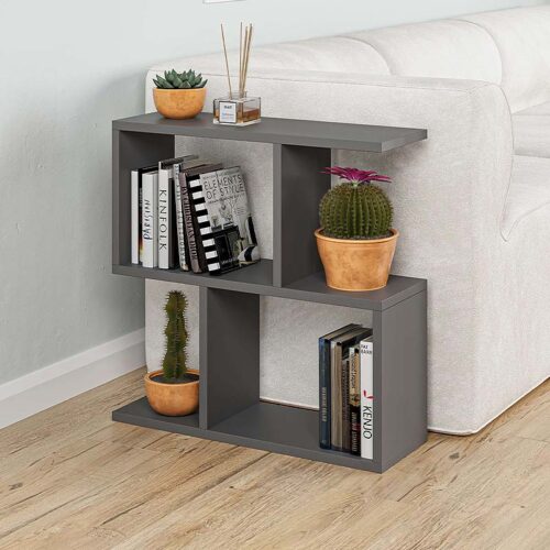 Βοηθητικό τραπεζάκι Homemania Megapap από μελαμίνη χρώμα ανθρακί 60x20x60εκ. - GP037-0018,5