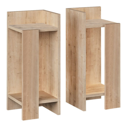 Κομοδίνο μελαμίνης Elos Megapap σετ 2 τεμαχίων χρώμα sapphire oak 25x27x60εκ. - GP037-0070,3