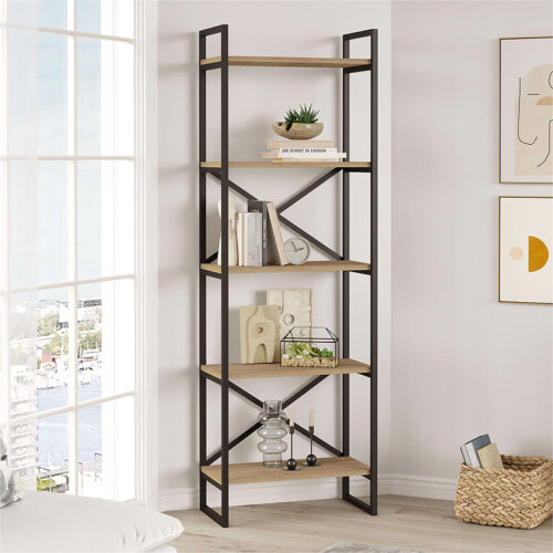 Βιβλιοθήκη Dusan Megapap χρώμα sepet oak 58x30x175εκ. - GP037-0225,1