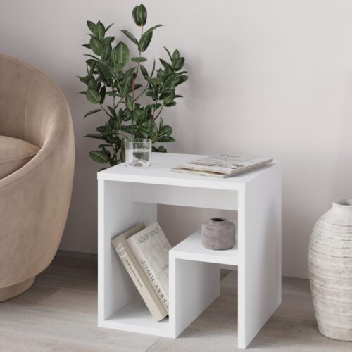 Τραπεζάκι βοηθητικό - Κομοδίνο Bon Megapap χρώμα λευκό 40x35x40εκ. - GP037-0245,1