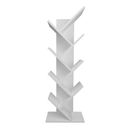 Βιβλιοθήκη μελαμίνης Milton Megapap χρώμα λευκό 44x22x121εκ. - GP041-0007,1