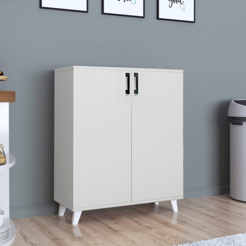 Ντουλάπι κουζίνας/μπάνιου - Παπουτσοθήκη μελαμίνης Lilly Megapap χρώμα λευκό 72x32,5x88εκ. - GP041-0017,1