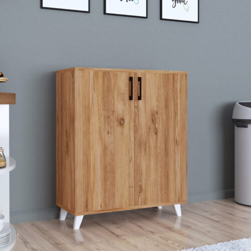 Ντουλάπι κουζίνας/μπάνιου - Παπουτσοθήκη μελαμίνης Lilly Megapap χρώμα pine oak 72x32,5x88εκ. - GP041-0017,2