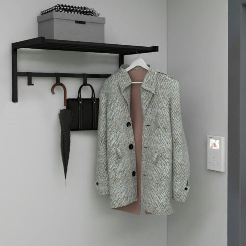 Κρεμάστρα τοίχου Ofred Megapap μεταλλική χρώμα μαύρο 69x34x32,5εκ. - GP041-0034,1