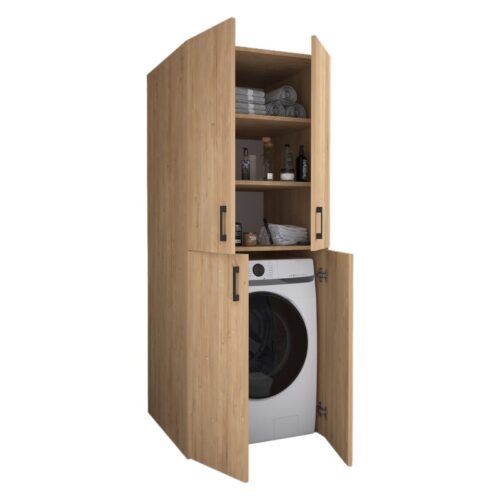 Ντουλάπα μπάνιου - Έπιπλο πλυντηρίου Millay Megapap χρώμα sapphire oak 70x70x180εκ. - GP041-0057,2
