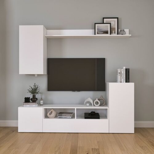 Σύνθεση τηλεόρασης Rodos Megapap χρώμα λευκό 210,2x36x90,4εκ. - GP041-0081,1