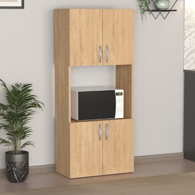 Ντουλάπα κουζίνας Armado Megapap χρώμα sapphire oak 60x32x140εκ. - GP041-0086,3