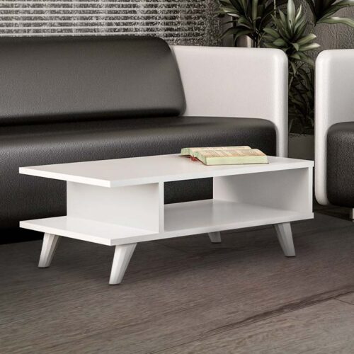 Τραπεζάκι σαλονιού Titus Megapap από μελαμίνη χρώμα λευκό 80x45x30εκ. - GP042-0080,1