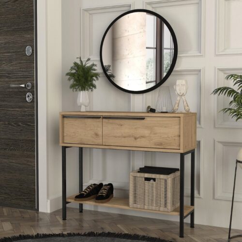 Κονσόλα με καθρέπτη Suzy Megapap χρώμα sepet oak 90x29,6x76εκ. - GP042-0261,1