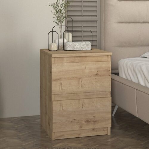 Κομοδίνο Breve Megapap χρώμα sapphire oak 39,8x41,8x55εκ. - GP042-0268,1