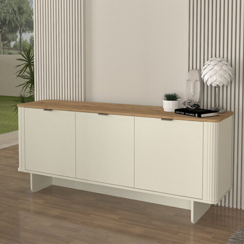 Μπουφές Bohema Megapap χρώμα ivory - sepet oak 180x47x76,6εκ. - GP042-0281,1