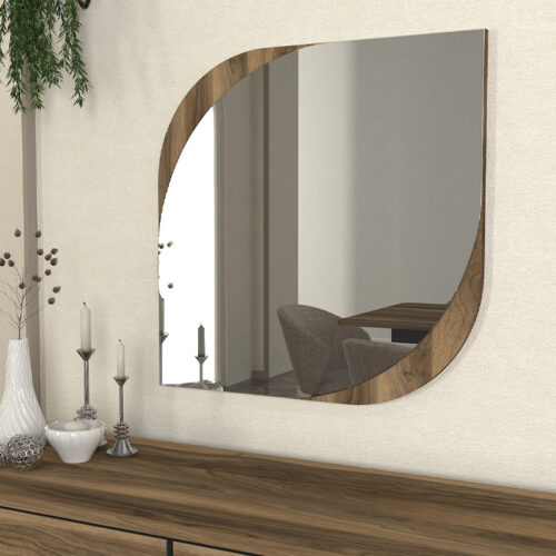 Καθρέπτης τοίχου Lava Μegapap χρώμα καρυδί 70x2,2x70εκ. - GP042-0293,2