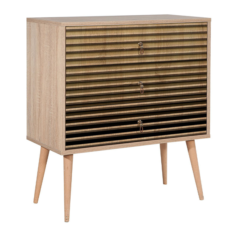 Συρταρτιέρα Soho Megapap από μελαμίνη χρώμα sonoma 80x40x90εκ. - GP052-0003,2