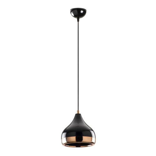 Φωτιστικό οροφής Precious Megapap E27 μεταλλικό μονόφωτο χρώμα μαύρο - bronze Φ17x112εκ. - GP052-0050,1