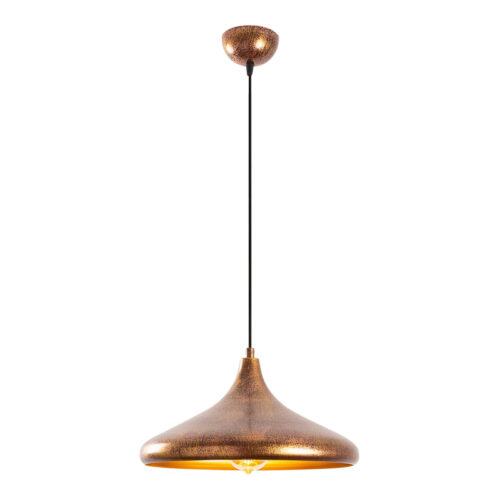 Φωτιστικό οροφής Barek Megapap E27 μεταλλικό μονόφωτο χρώμα bronze Φ34x119εκ. - GP052-0105,1