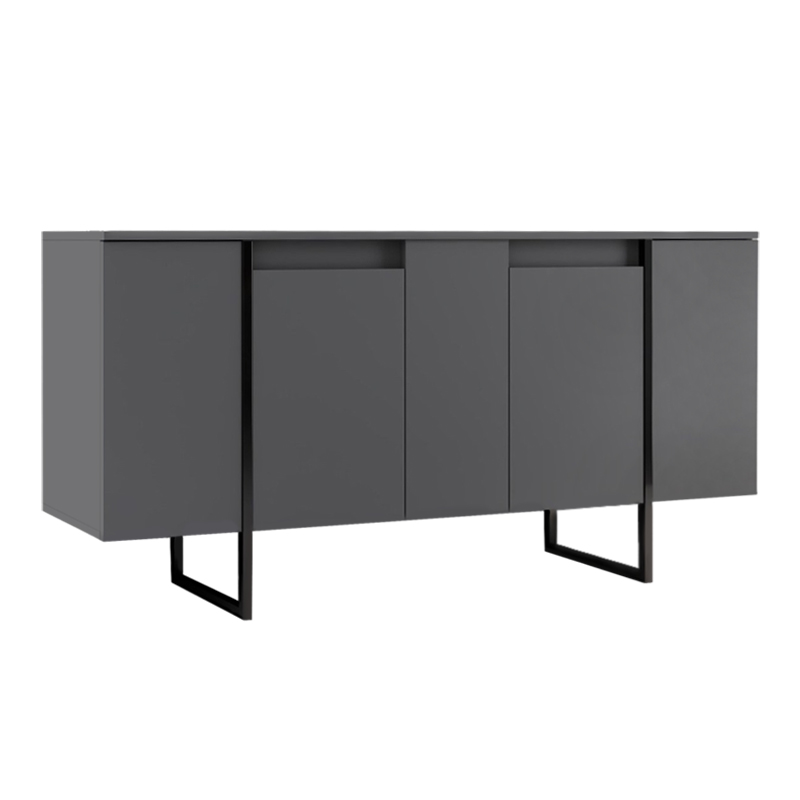 Μπουφές Luxe Megapap χρώμα ανθρακί 160x35x80εκ. - GP052-0118,1