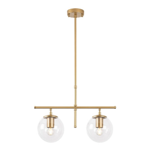 Φωτιστικό οροφής Nilufer Megapap E27 μεταλλικό δίφωτο χρώμα χρυσό 52x15x76εκ. - GP052-0190,1