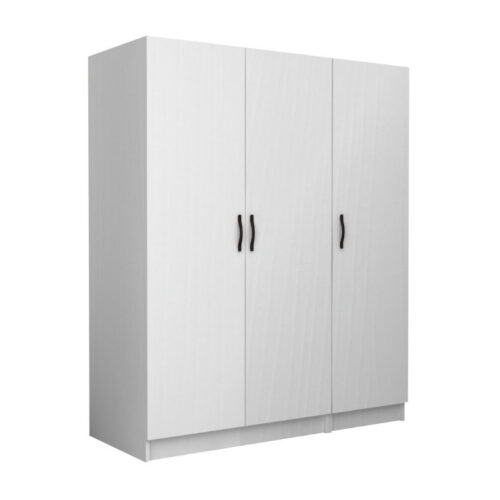 Ντουλάπα ρούχων Victoria Megapap τρίφυλλη χρώμα λευκό 150x60x181εκ. - GP100-0081,1