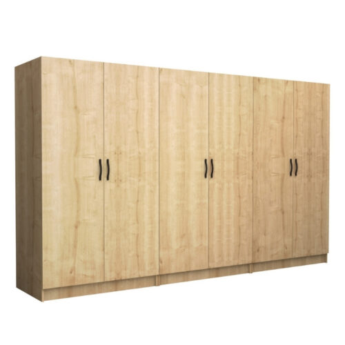 Ντουλάπα ρούχων Victoria Megapap εξάφυλλη χρώμα φυσικό οξιάς 300x60x181εκ. - GP100-0095,2