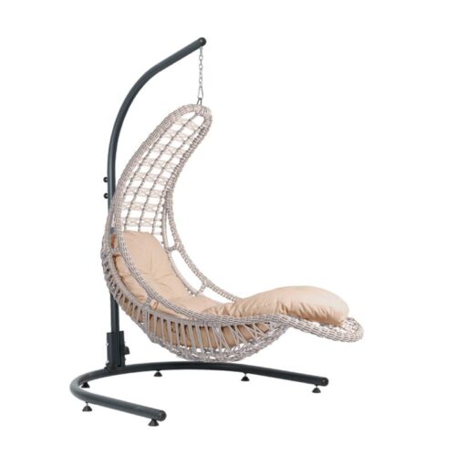 ΚΡΕΜΑΣΤΗ ΜΕΤΑΛΛΙΚΗ ΠΟΛΥΘΡΟΝΑ-ΦΩΛΙΑ Fylliana "Alisha" CAPPUCCINO ΧΡΩΜΑ 121x165x200εκ