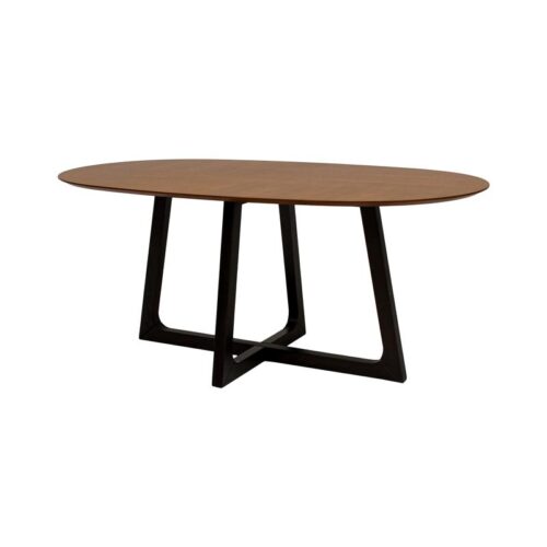 ΟΒΑΛ ΤΡΑΠΕΖΙ ΤΡΑΠΕΖΑΡΙΑΣ ΞΥΛΙΝΟ Fylliana Eclipse ΚΑΦΕ ΧΡΩΜΑ 180x100x77εκ