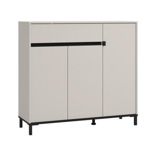 ΠΑΠΟΥΤΣΟΘΗΚΗ FLANNAN 3K1F3V CASHMERE/ΜΑΥΡΟ MATT ΧΡΩΜΑ 120x40x110εκ