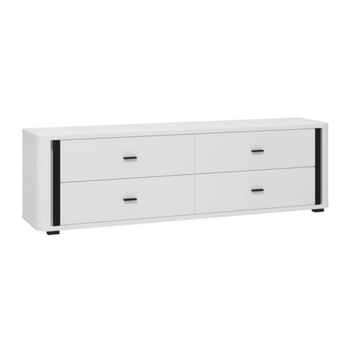 ΕΠΙΠΛΟ ΤΗΛΕΟΡΑΣΗΣ YORK 4F ΛΕΥΚΟ-ΛΕΥΚΟ ΜΑΤ-ΜΑΥΡΟ MAT ΧΡΩΜΑ 177x40x52εκ