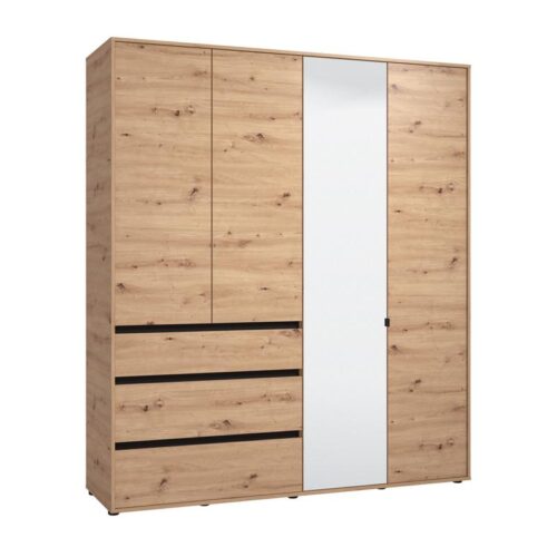 ΝΤΟΥΛΑΠΑ CORBETT 4K3F1O h211 ARTISAN OAK/ΜΑΥΡΟ ΜΑΤ ΧΡΩΜΑ 183x55x211εκ