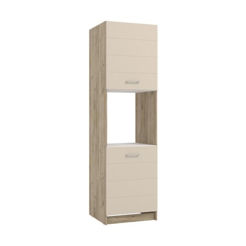 ΝΤΟΥΛΑΠΙ ΚΟΥΖΙΝΑΣ DIANA BD 60 GREY OAK-SAND ΓΥΑΛΙΣΤΕΡΟ FOIL 60x58x215εκ